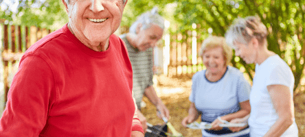 Seniors Repas Fonds Flouté